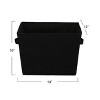 Household Essentials 2pk Medium Tapered Bins Black: Polyester Canvas Storage & Organization, Folds Flat, 10"x12"x14" - 4 of 4