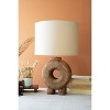 Eco-Friendly Recycled Wood Table Lamp – 20.5" Tall with Shade by Kalalou - 2 of 3