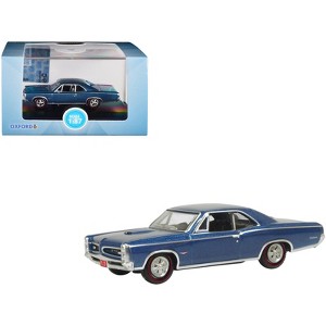 1966 Pontiac GTO Fontaine Blue Metallic 1/87 (HO) Scale Diecast Model Car by Oxford Diecast - 1 of 4