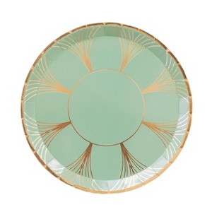 Jollity & Co. - The Gatz Sage Green Dinner Plates - Pack of 8 Paper Plates - 1 of 2