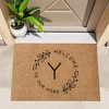 Personalization Mall Welcome Wreath Personalized 18x27 Synthetic Coir Doormat - 3 of 4