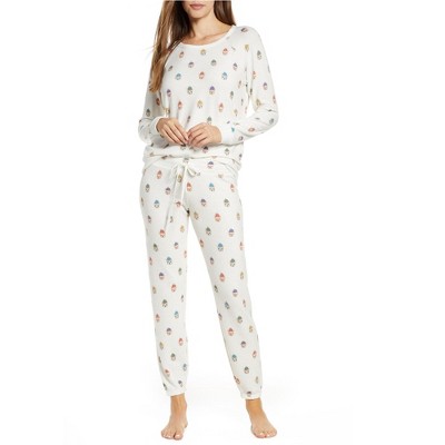 P.J. Salvage Womens Pups In Beanies Pajama Sweater