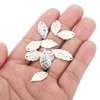 Unique Bargains Metal Bulk Leaf Pendants for Making Earring Bracelet Necklace 100  Pcs - 2 of 4
