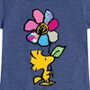 Girls' - Peanuts - Woodstock With Flower And Pattern Fitted Short Sleeve Graphic T-Shirt - 2 of 4