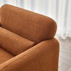 34"Lamb Fleece Fabric Sofa, Modern Single Sofa with Support Pillow for Apartment, Office, Living Room & Bedroom, Tool-Free Assembly.(Dark Orange) - 4 of 4