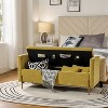 Arrigo Upholstered Flip Top Storage Bench with Arms ART OF LIVING DESIGNS - 3 of 4