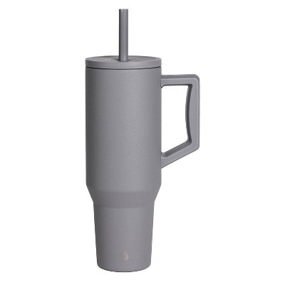 Elemental® Commuter Series Stainless Steel 40-Oz Commuter Insulated Tumbler with 2 Straws and Handle