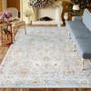 Lahome Vintage Floral Pet Friendly Machine Washable Area Rug - 2 of 4