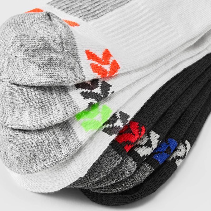 Kids' 10pk No Show Athletic Socks - All In Motion™ White/Black, 2 of 4