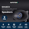 Autotek Street Machine 200W 4x6 Inch 2 Way Car Audio Coaxial Speakers with Neo Mylar Soft Dome Tweeters for Crystal Clear Sound, Pair - 2 of 4