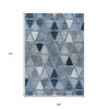 Denim Blue And Sky Blue Geometric Washable Indoor Outdoor Area Rug - 3 of 4