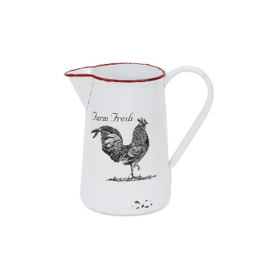 Cheung's Lavinia Lacquered Style Chicken Themed Pitcher Decor