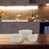 Omniware Simsbury Batter Bowl Set, 3-Piece Nesting Bowls, Stoneware Kitchen Mixing Bowls for Baking & Cooking - 30 oz, 75 oz, 112 oz - (White) - 4 of 4