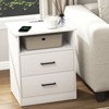CIPACHO Black 2 Drawer Modern Nightstand with Charger Station USB Type C Ports AC Outlets and Ample Storage for Bedroom - 3 of 4