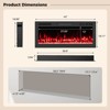 Costway 42" Smart WiFi Electric Fireplace Work with Alexa & Google Assistant & Recessed - 3 of 4