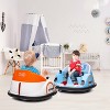 Pink 12V Kids Electric Ride On Bumper Car With Remote Control Dual Motors 360 Degree Spin Led Lights Mp3 Music Safety Belt And Slow Start For Toddler - 2 of 4