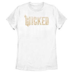 Womens Wicked: For Good Official Floral Logo T Shirt - 1 of 4