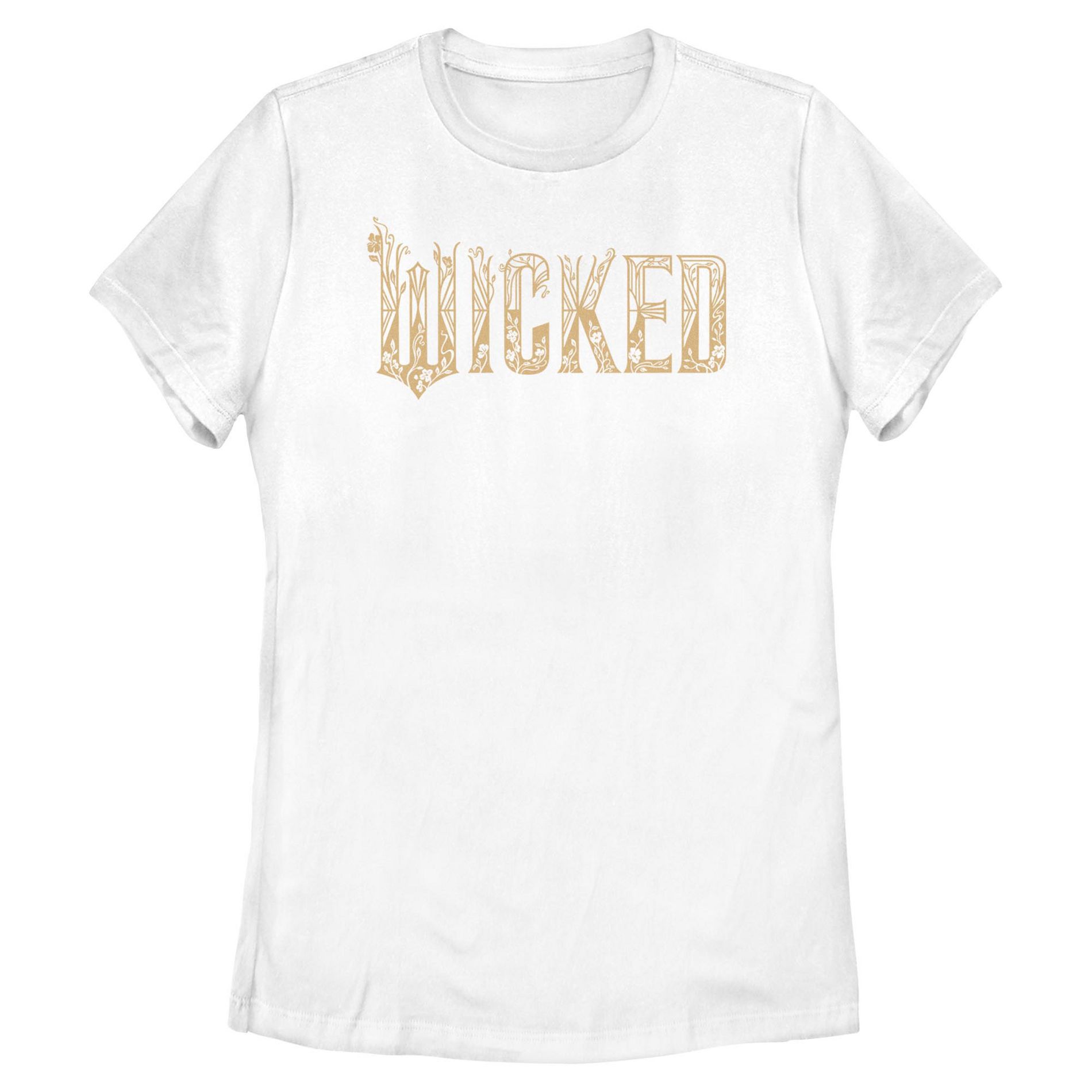 Womens Wicked: For Good Official Floral Logo T Shirt