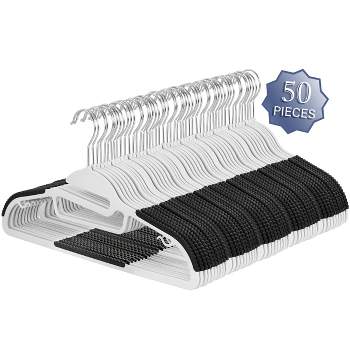 10pk Shirt Flocked Hangers Black - Brightroom™ : Target