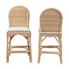 bali & pari Bilu Bohemian Natural Rattan 2-Piece Counter Stool Set - 3 of 4