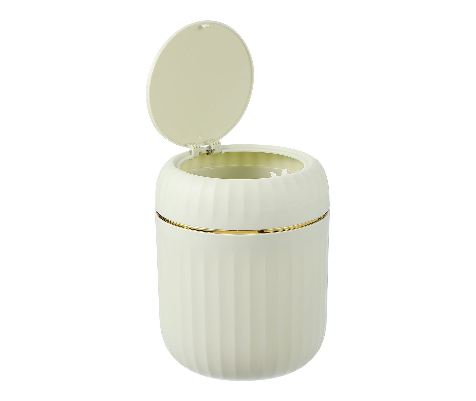Unique Bargains Recycling Cute Mini Desktop Office Bathroom Trash Can with Lid