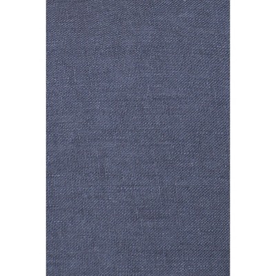 Soft Navy Blue Fringe Linen Pillow with Hypoallergenic Fill
