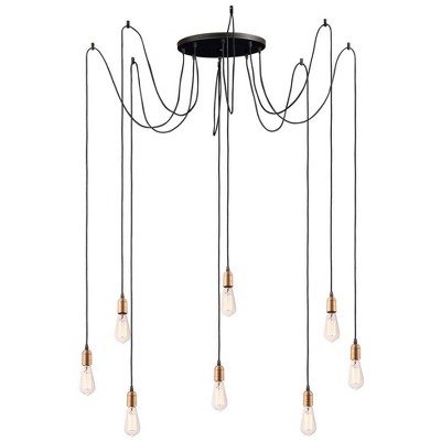 Maxim Lighting Early Electric 8 - Light Pendant in  Black/Antique Brass