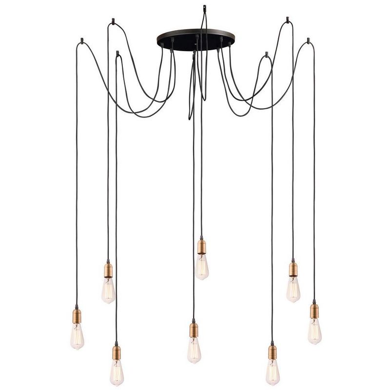 Maxim Lighting Early Electric 8 - Light Pendant in  Black/Antique Brass, 1 of 2