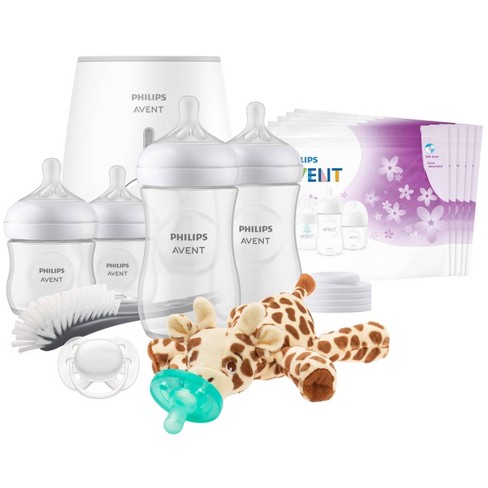 Philips Avent Natural With Natural Response Nipple, All-in-one Gift Set  With Snuggle Giraffe - 18pc : Target