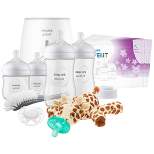 Philips Avent Natural with Natural Response Nipple, All-in-One Gift Set with Snuggle Giraffe - 18pc