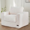 MAXYOYO Giant Bean Bag Chair, Striped Faux Fur Upholstered Floor Sofa with Pillows and Armrests - 2 of 4