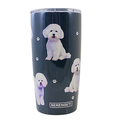 E & S Imports 7.0 Inch Bichon Frise Serengeti Tumbler Hot Of Cold Beverages Tumblers