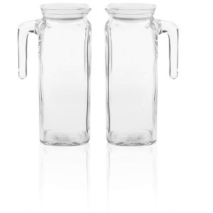 Bormioli Rocco Frigoverre Classic Jug 33.75 oz - with White Lid - Set of 2 - 1 of 4
