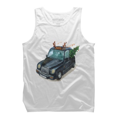 Men's Design By Humans Christmas Cab By ValerieShephard Tank Top