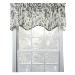 Ellis Curtain Artissimo D.Filler 3" Rod Pocket Self Cord Bottom Edge Valance for Windows 50" x 15" Mist - 1 of 4