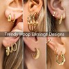 9 Pairs Gold Hoop Earrings Set for Women, Lightweight Huggies for Valentine's, Mother's Day, Birthday Gifts - 4 of 4