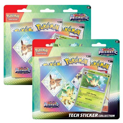 Pokemon SV8.5 Scarlet and Violet Prismatic Evolutions Tech Sticker Collection | Leafeon (2-Pack)