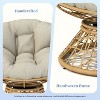 NicBex Ergonomic Accent Chair Swivel Chair with 360 Degree Rattan Chair with Cloud Thick Density Fabric Cushion for Living Room, Bedroom - 4 of 4