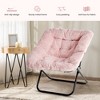 ChicFurnit Accent Chairs Lazy Chair Plush Lounge Accent Chair Reading Chair Armchair Sofa Chair for Room Relaxation, Pink, 29.52"*21.65"*31.1" - 4 of 4