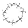 Dicksons Round Scroll Spoon Cross Link Women's One Size Silver Plated Stainless Steel Everyday Bracelet with Magnetic Closure - 2 of 4