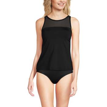 Lands' End Women's Chlorine Resistant Smoothing Control High Neck Tankini Swimsuit Top