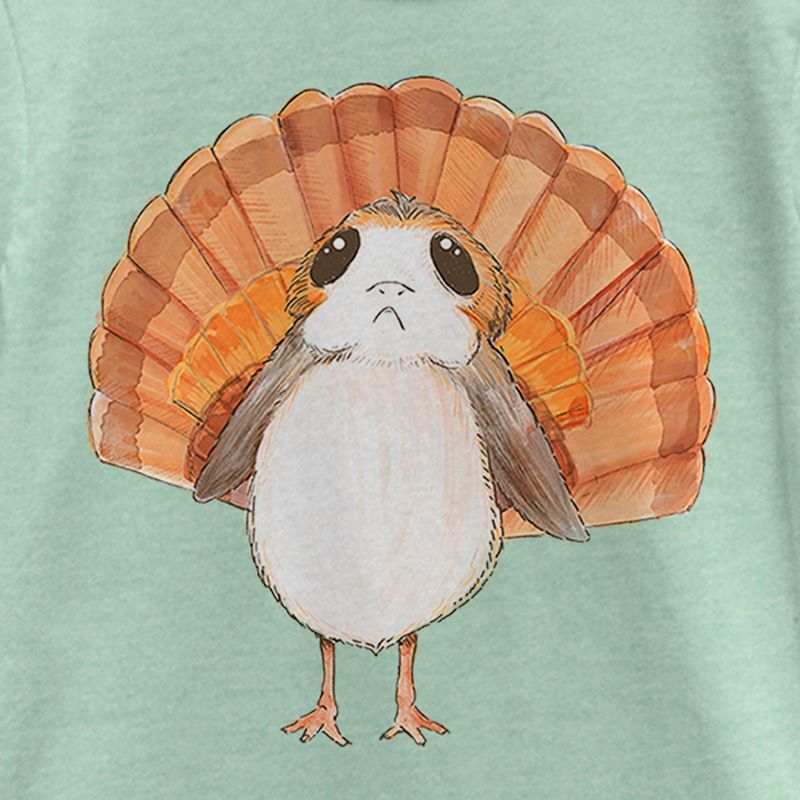 Girl's Star Wars Turkey Porg T-Shirt, 2 of 5