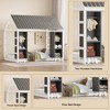 Twin Size Wooden House Bed with Fence and Roof - 3 of 4