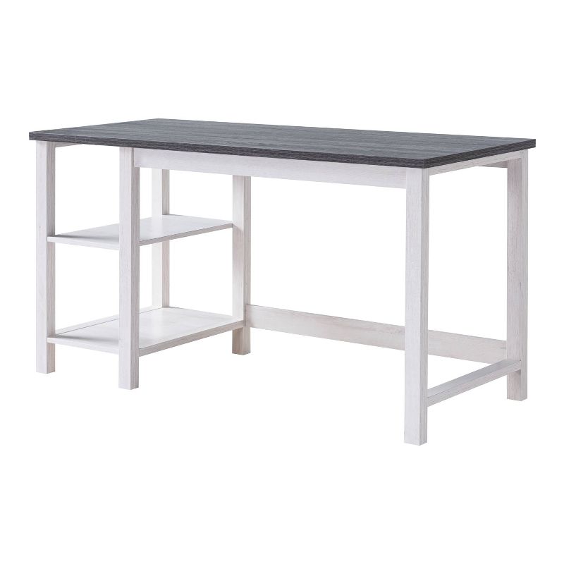 Stoneridge 2 Shelves Desk White Oak/Distressed Gray - HOMES: Inside + Out, 4 of 9