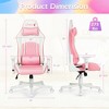 Costway Gaming Chair Racing Style Adjustable Swivel Computer Office Chair Pink - 3 of 4