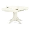 East West Furniture,Oval Table with 18" Butterfly leaf - Linen White - 3 of 4