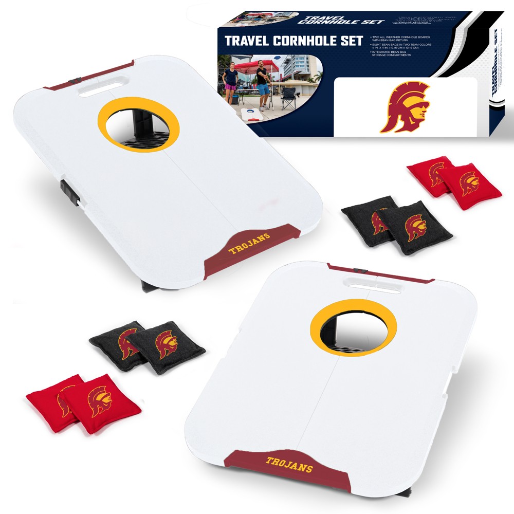 NCAA USC Trojans All-Weather Travel Cornhole Set