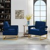 Velvet Accent Chair, Sofa Chair With Open Armrests, Metal Base, High Density Foam Modern Upholstered Sofa Chair For Living Room, Office, Waiting Room - image 4 of 4