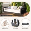 CAVINAS 350lbs Rustic Patio Swing Bench Indoor Outdoor,Patio Hanging Swing for Garden Porch&Backyard,Wooden Outdoor Porch Swing - 2 of 4