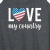 Women's - Instant Message - Love My Country Graphic Racerback Tank - 2 of 4